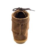 Boots en Velours de Cuir Ankle marron